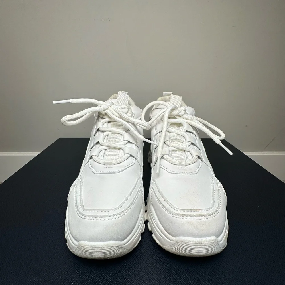 White Platform Chunky Sneakers - Picture 4 of 8